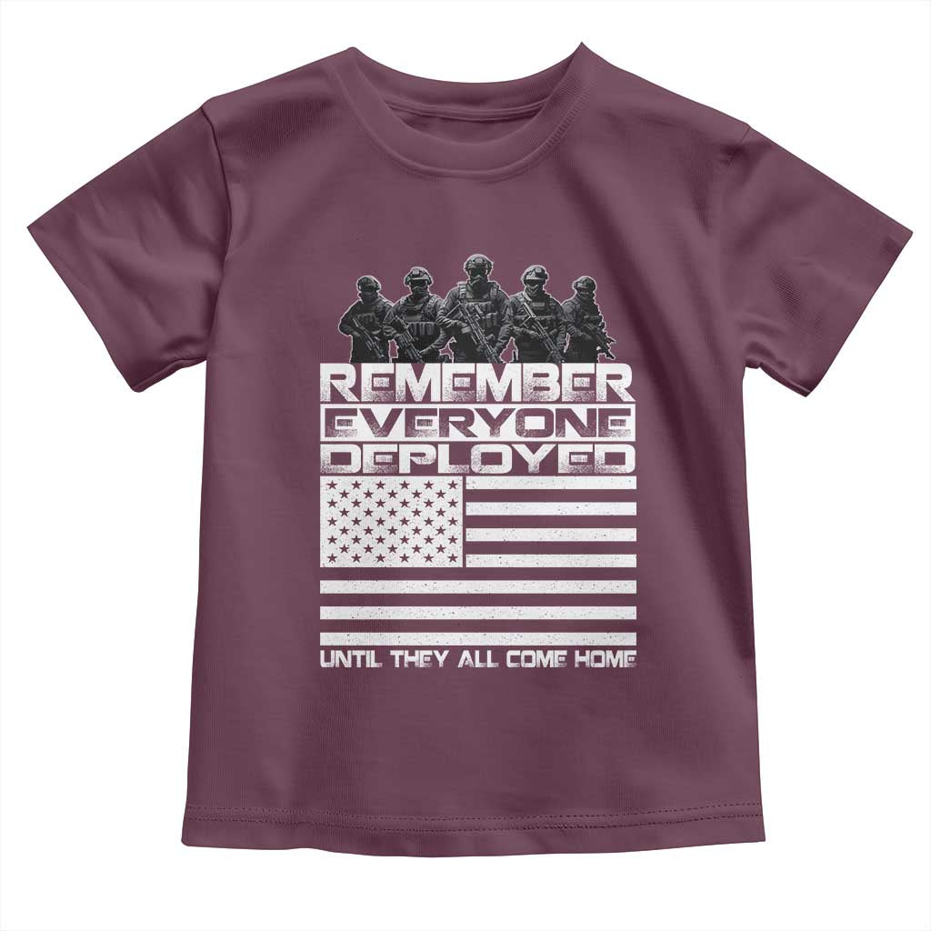 R.E.D Friday Toddler T Shirt Remember Everyone Deployed Military US Flag - Wonder Print Shop
