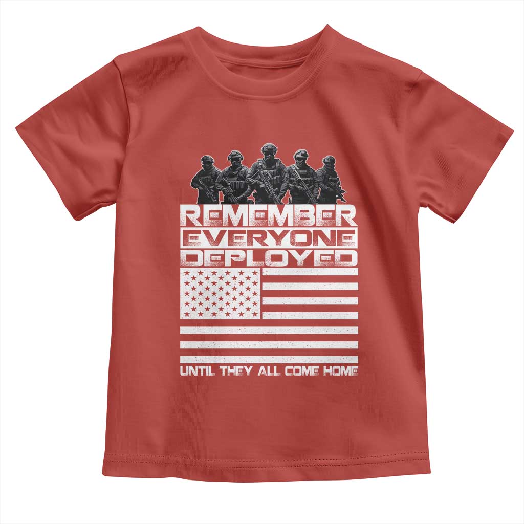 R.E.D Friday Toddler T Shirt Remember Everyone Deployed Military US Flag - Wonder Print Shop
