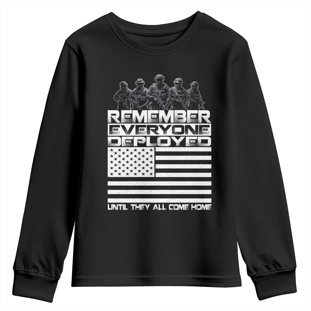 R.E.D Friday Youth Sweatshirt Remember Everyone Deployed Military US Flag - Wonder Print Shop