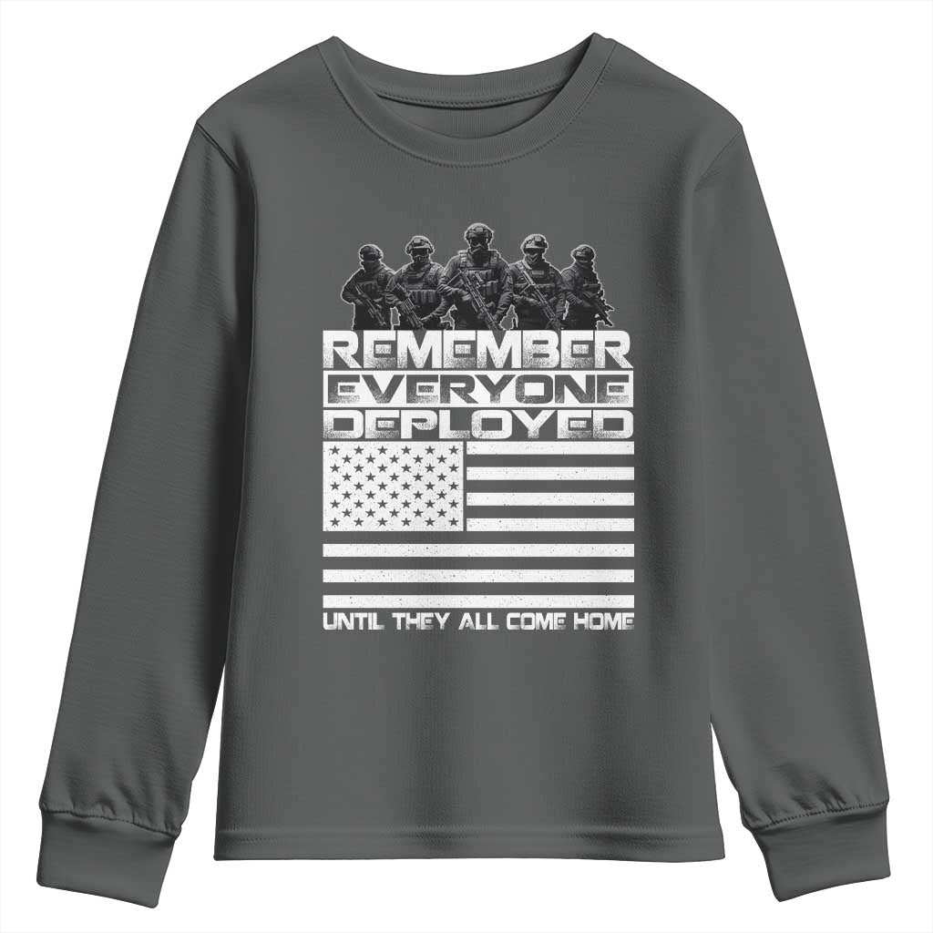 R.E.D Friday Youth Sweatshirt Remember Everyone Deployed Military US Flag - Wonder Print Shop