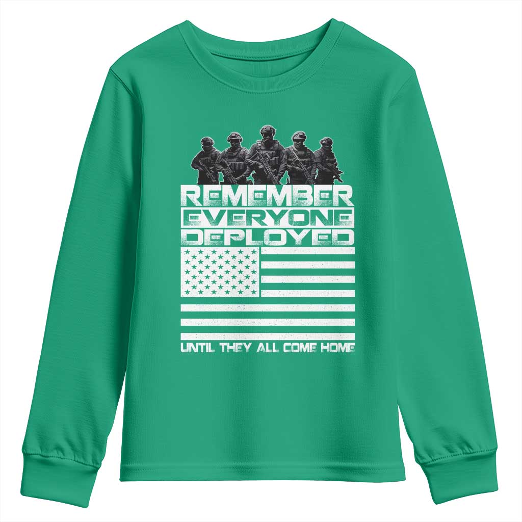 R.E.D Friday Youth Sweatshirt Remember Everyone Deployed Military US Flag - Wonder Print Shop