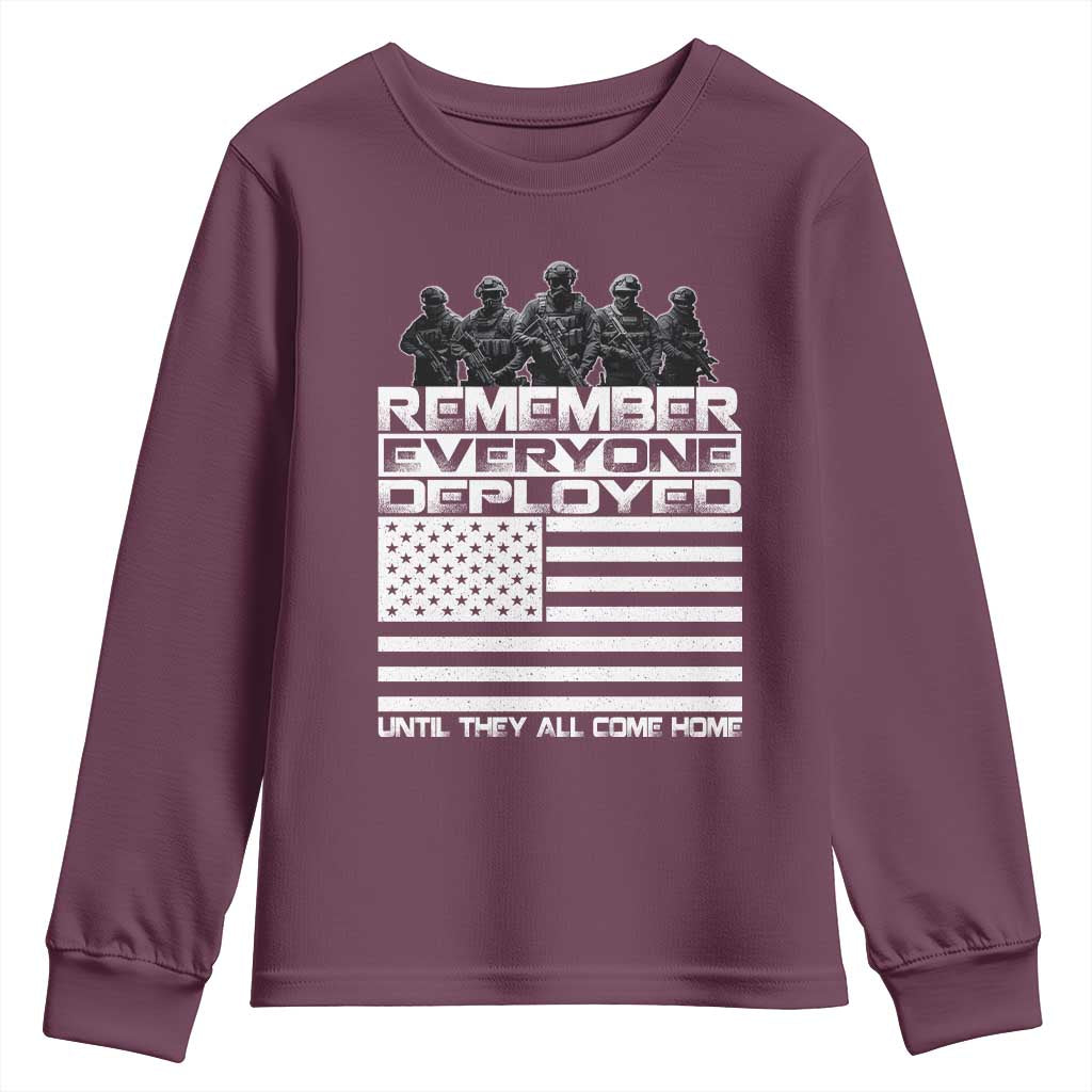 R.E.D Friday Youth Sweatshirt Remember Everyone Deployed Military US Flag - Wonder Print Shop