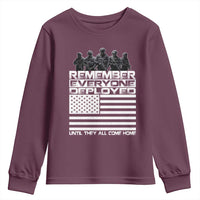 R.E.D Friday Youth Sweatshirt Remember Everyone Deployed Military US Flag - Wonder Print Shop