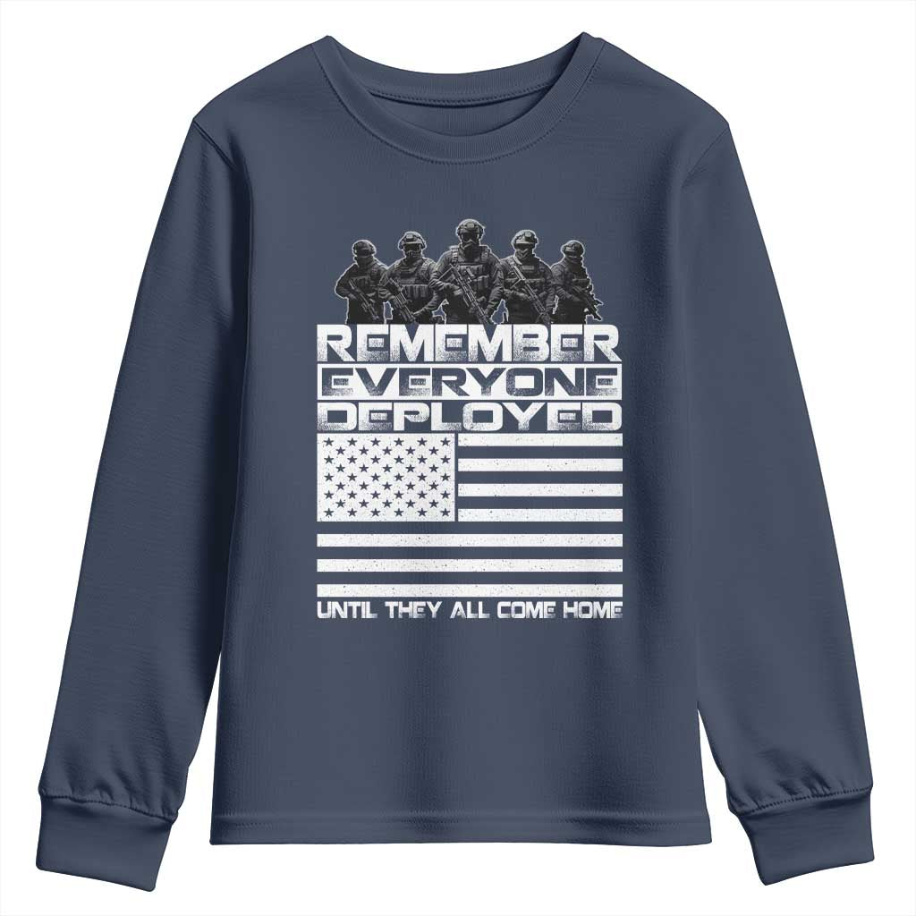 R.E.D Friday Youth Sweatshirt Remember Everyone Deployed Military US Flag - Wonder Print Shop