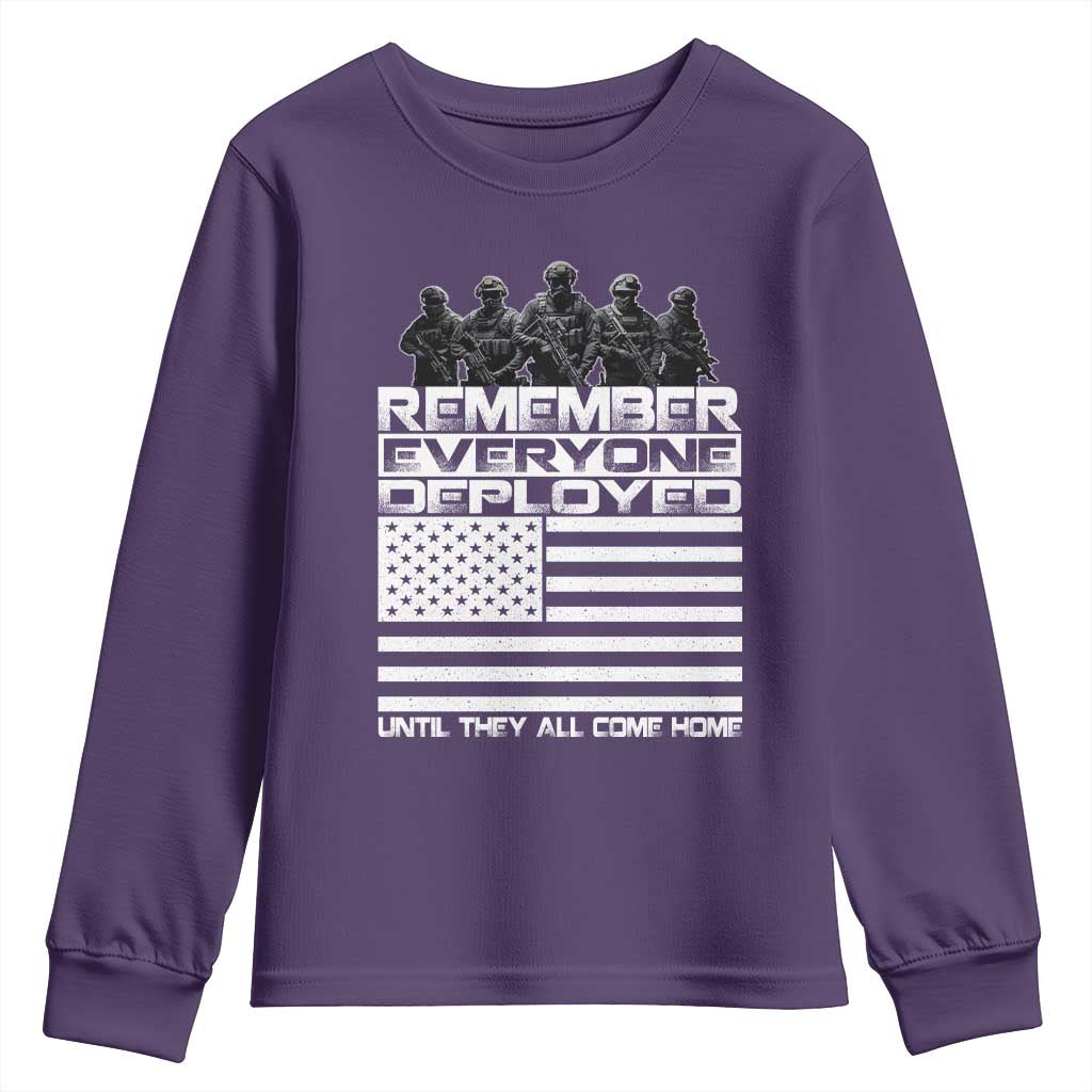 R.E.D Friday Youth Sweatshirt Remember Everyone Deployed Military US Flag - Wonder Print Shop