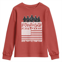R.E.D Friday Youth Sweatshirt Remember Everyone Deployed Military US Flag - Wonder Print Shop