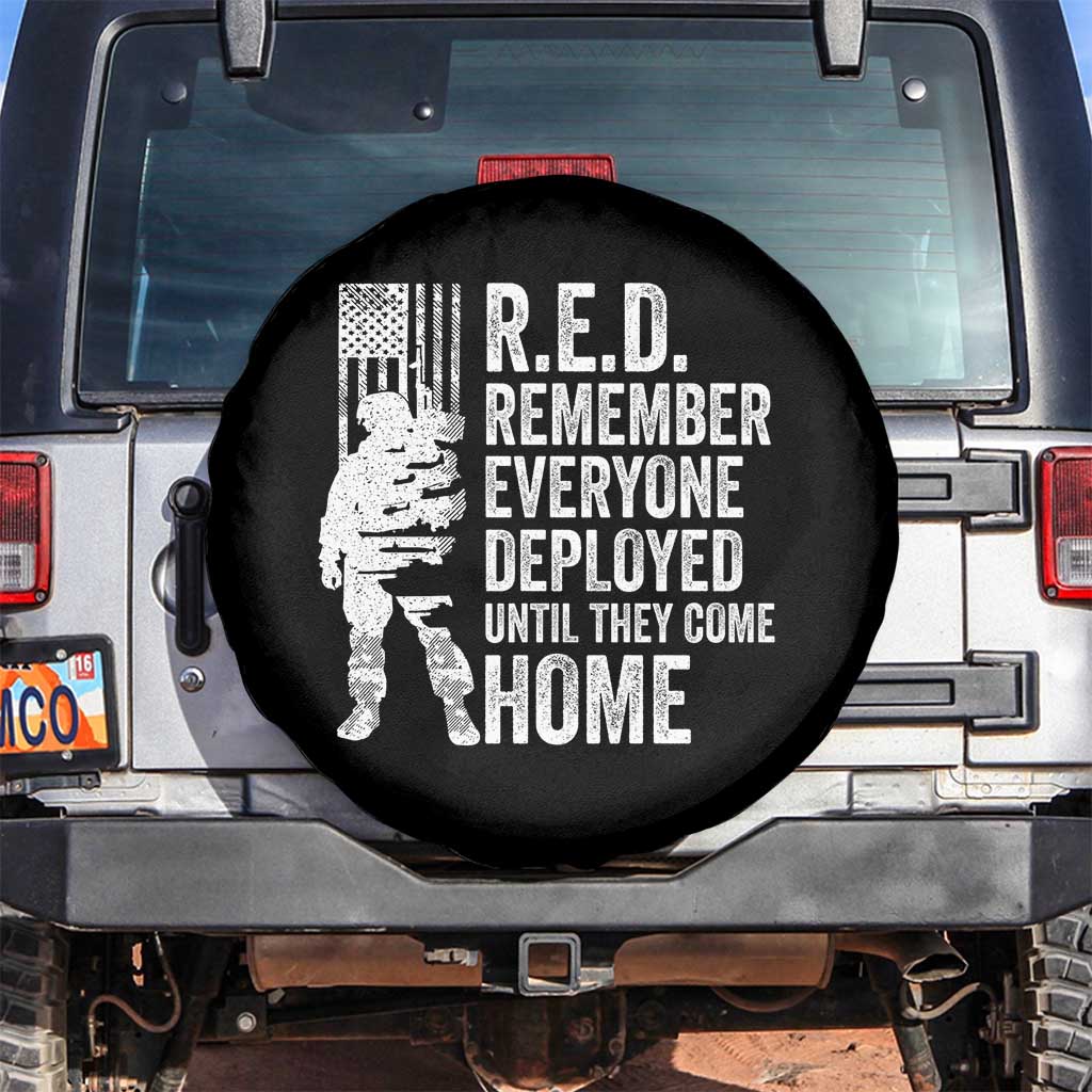 R.E.D Friday Spare Tire Cover Remember Everyone Deployed American Flag Military Supportive - Wonder Print Shop