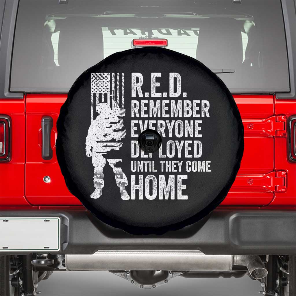 R.E.D Friday Spare Tire Cover Remember Everyone Deployed American Flag Military Supportive - Wonder Print Shop