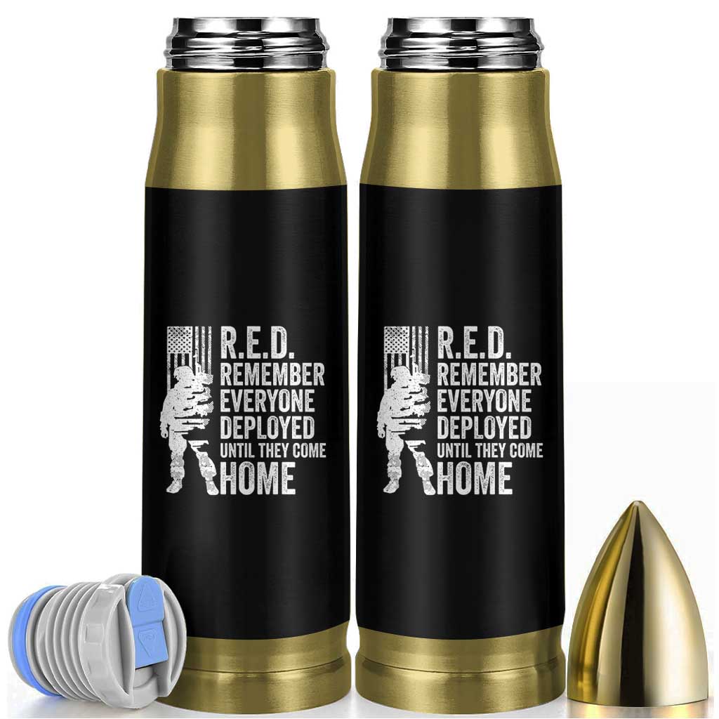 R.E.D Friday Bullet Tumbler Remember Everyone Deployed American Flag Military Supportive - Wonder Print Shop