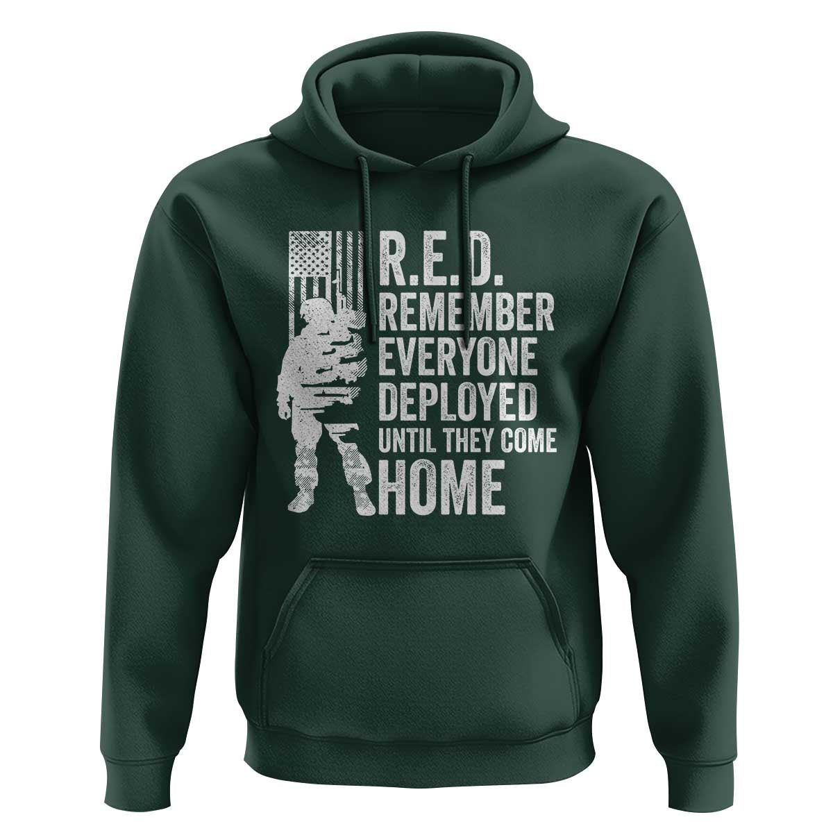 R.E.D Friday Hoodie Remember Everyone Deployed American Flag Military Supportive - Wonder Print Shop