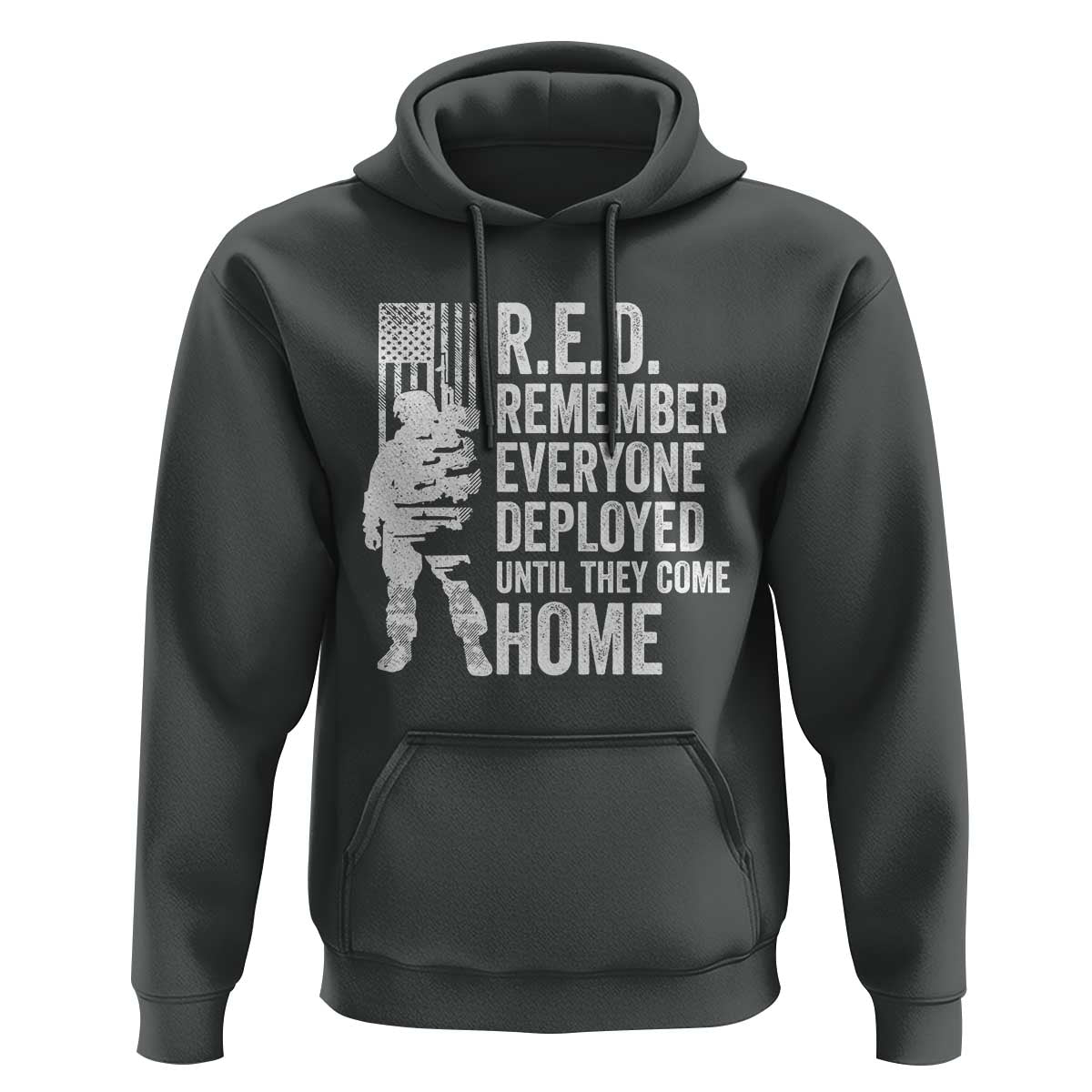 R.E.D Friday Hoodie Remember Everyone Deployed American Flag Military Supportive - Wonder Print Shop