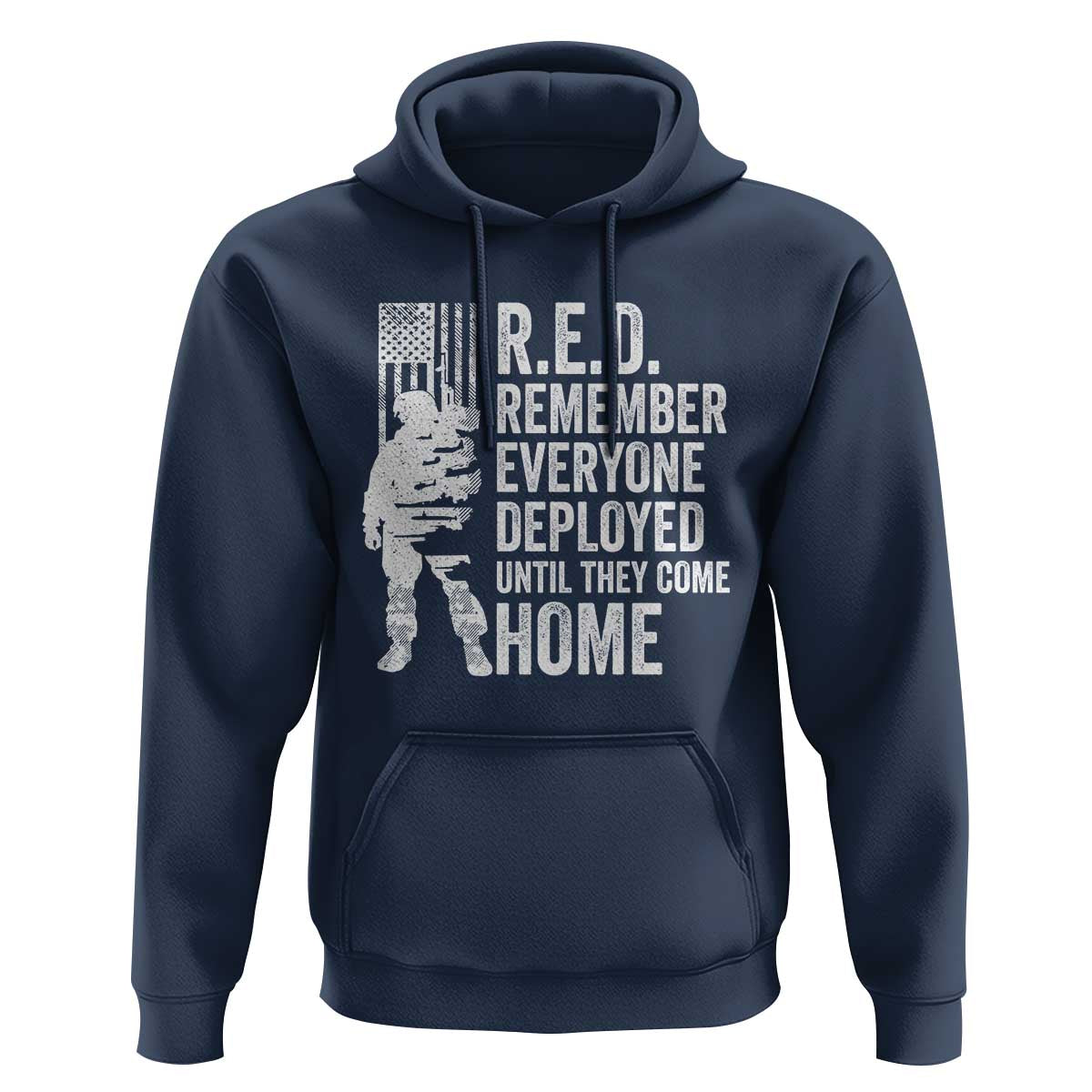 R.E.D Friday Hoodie Remember Everyone Deployed American Flag Military Supportive - Wonder Print Shop