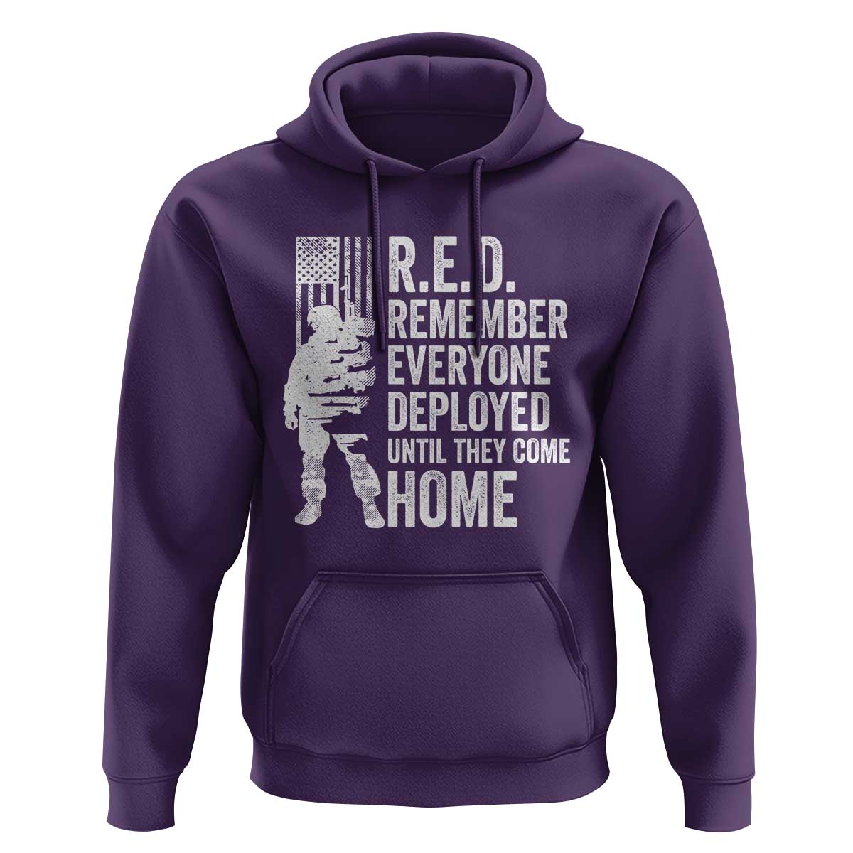 R.E.D Friday Hoodie Remember Everyone Deployed American Flag Military Supportive - Wonder Print Shop