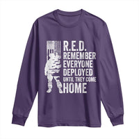 R.E.D Friday Long Sleeve Shirt Remember Everyone Deployed American Flag Military Supportive - Wonder Print Shop