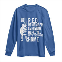 R.E.D Friday Long Sleeve Shirt Remember Everyone Deployed American Flag Military Supportive - Wonder Print Shop