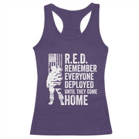 R.E.D Friday Racerback Tank Top Remember Everyone Deployed American Flag Military Supportive - Wonder Print Shop