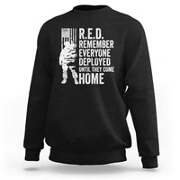 R.E.D Friday Sweatshirt Remember Everyone Deployed American Flag Military Supportive - Wonder Print Shop