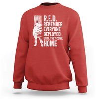 R.E.D Friday Sweatshirt Remember Everyone Deployed American Flag Military Supportive - Wonder Print Shop