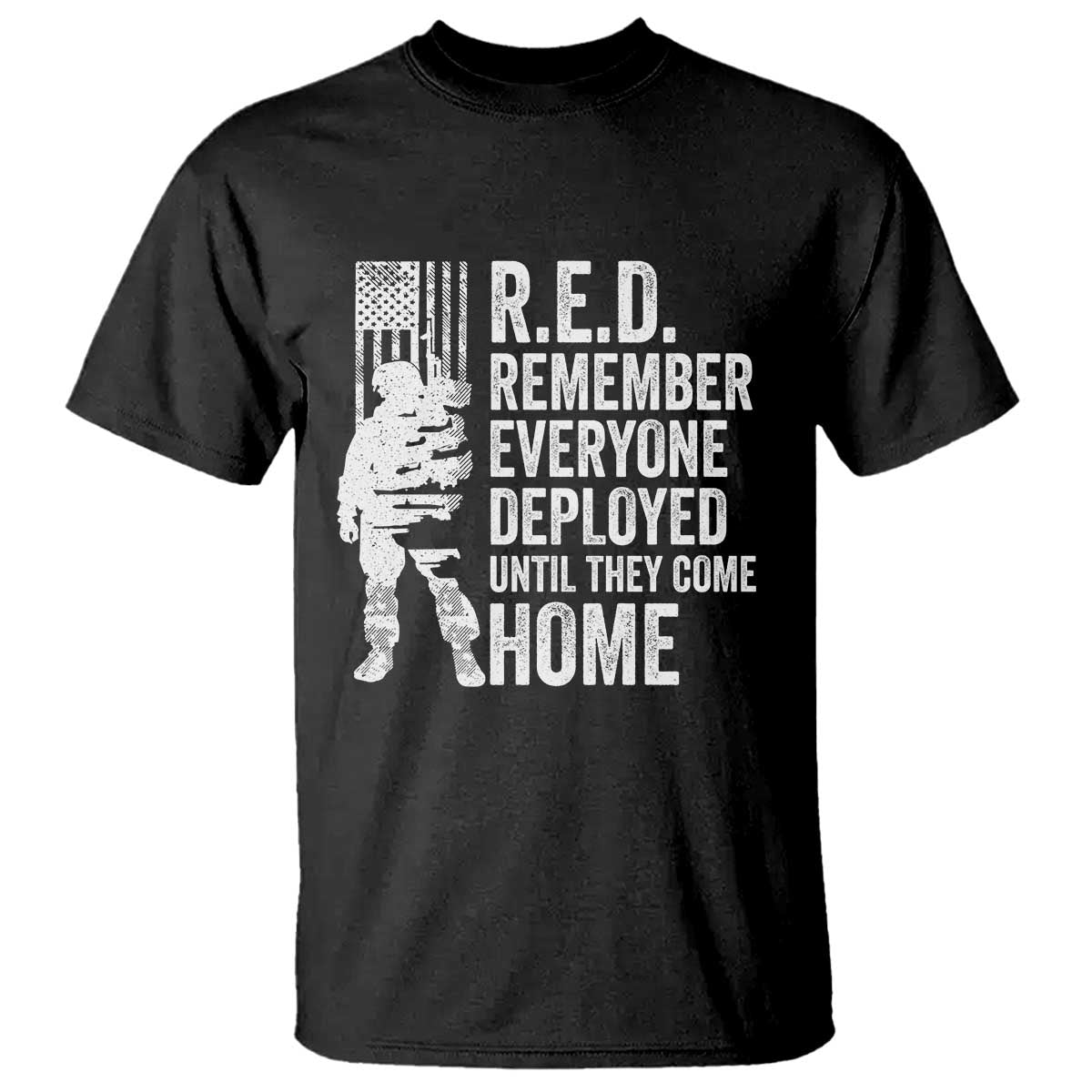 R.E.D Friday T Shirt Remember Everyone Deployed American Flag Military Supportive - Wonder Print Shop