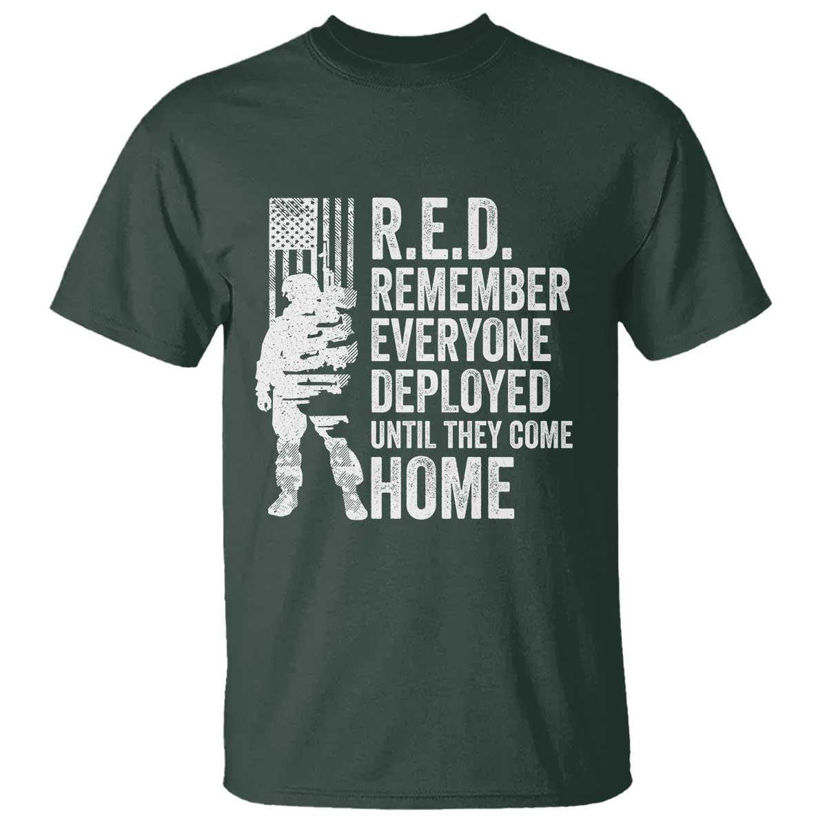 R.E.D Friday T Shirt Remember Everyone Deployed American Flag Military Supportive - Wonder Print Shop