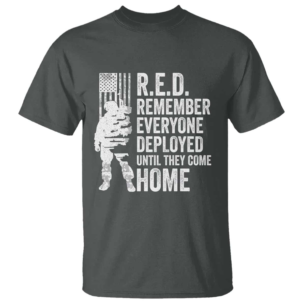 R.E.D Friday T Shirt Remember Everyone Deployed American Flag Military Supportive - Wonder Print Shop