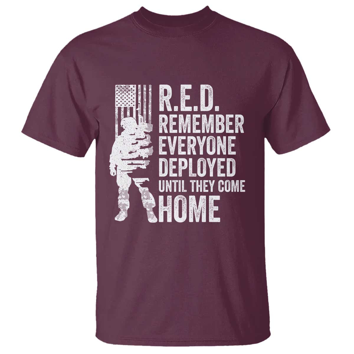 R.E.D Friday T Shirt Remember Everyone Deployed American Flag Military Supportive - Wonder Print Shop