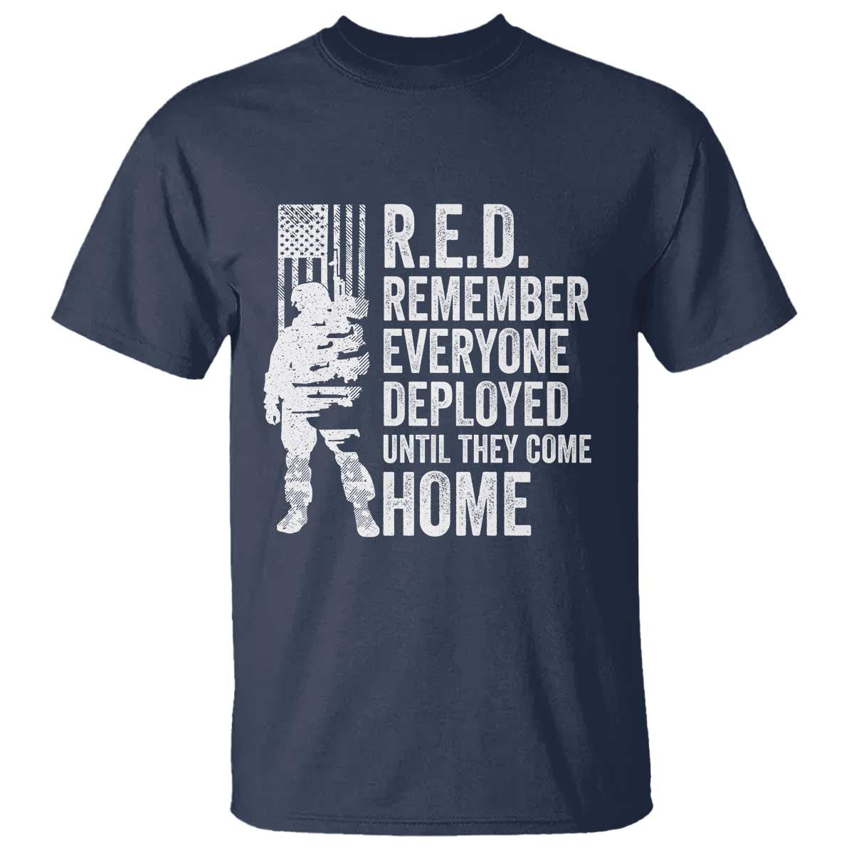 R.E.D Friday T Shirt Remember Everyone Deployed American Flag Military Supportive - Wonder Print Shop