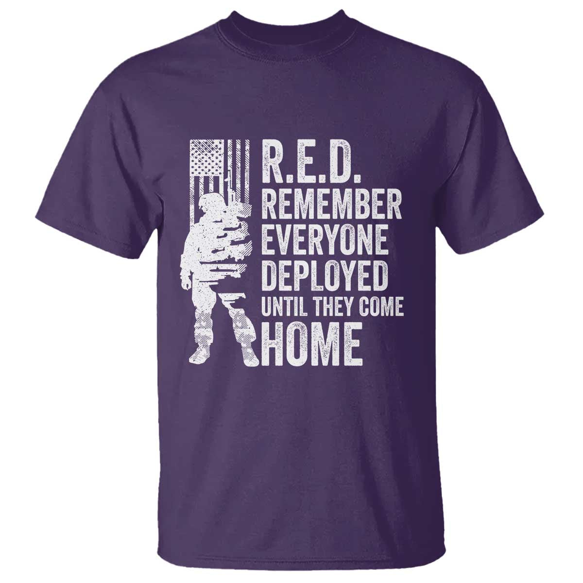 R.E.D Friday T Shirt Remember Everyone Deployed American Flag Military Supportive - Wonder Print Shop