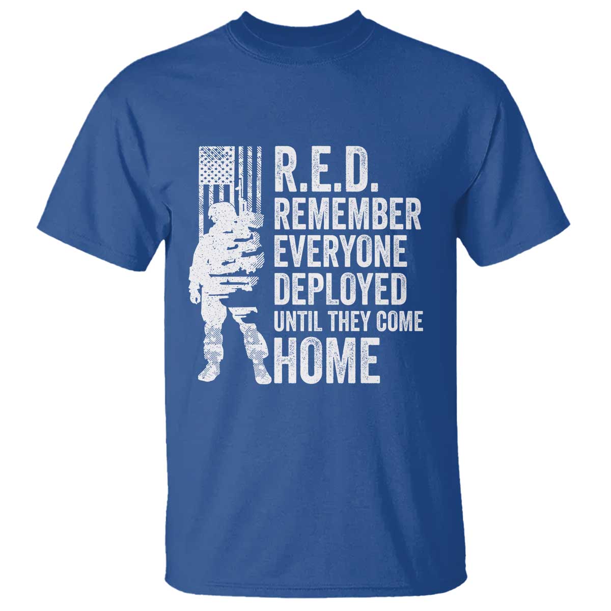 R.E.D Friday T Shirt Remember Everyone Deployed American Flag Military Supportive - Wonder Print Shop