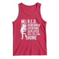 R.E.D Friday Tank Top Remember Everyone Deployed American Flag Military Supportive - Wonder Print Shop