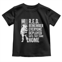 R.E.D Friday Toddler T Shirt Remember Everyone Deployed American Flag Military Supportive - Wonder Print Shop