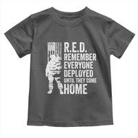 R.E.D Friday Toddler T Shirt Remember Everyone Deployed American Flag Military Supportive - Wonder Print Shop