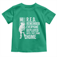 R.E.D Friday Toddler T Shirt Remember Everyone Deployed American Flag Military Supportive - Wonder Print Shop