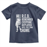 R.E.D Friday Toddler T Shirt Remember Everyone Deployed American Flag Military Supportive - Wonder Print Shop