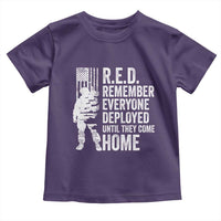R.E.D Friday Toddler T Shirt Remember Everyone Deployed American Flag Military Supportive - Wonder Print Shop