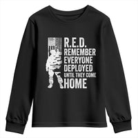 R.E.D Friday Youth Sweatshirt Remember Everyone Deployed American Flag Military Supportive - Wonder Print Shop