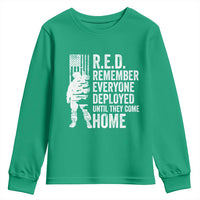 R.E.D Friday Youth Sweatshirt Remember Everyone Deployed American Flag Military Supportive - Wonder Print Shop