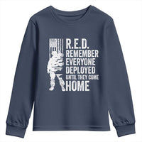 R.E.D Friday Youth Sweatshirt Remember Everyone Deployed American Flag Military Supportive - Wonder Print Shop