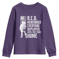 R.E.D Friday Youth Sweatshirt Remember Everyone Deployed American Flag Military Supportive - Wonder Print Shop