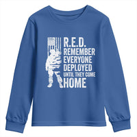 R.E.D Friday Youth Sweatshirt Remember Everyone Deployed American Flag Military Supportive - Wonder Print Shop