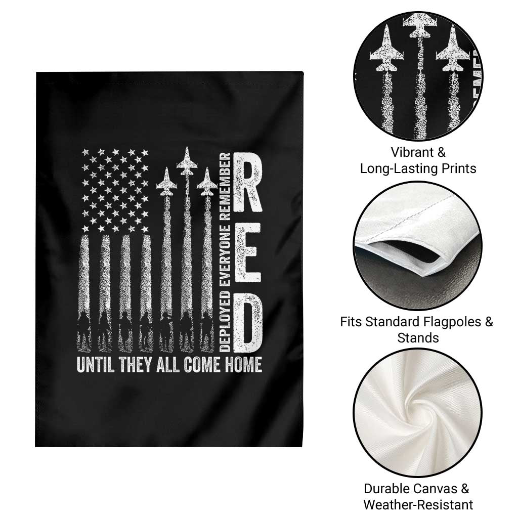RED Friday Remember Everyone Deployed Garden Flag Military American Flag - Wonder Print Shop