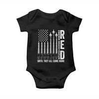RED Friday Remember Everyone Deployed Baby Onesie Military American Flag - Wonder Print Shop