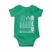 RED Friday Remember Everyone Deployed Baby Onesie Military American Flag - Wonder Print Shop
