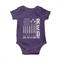 RED Friday Remember Everyone Deployed Baby Onesie Military American Flag - Wonder Print Shop