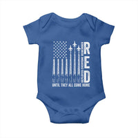 RED Friday Remember Everyone Deployed Baby Onesie Military American Flag - Wonder Print Shop