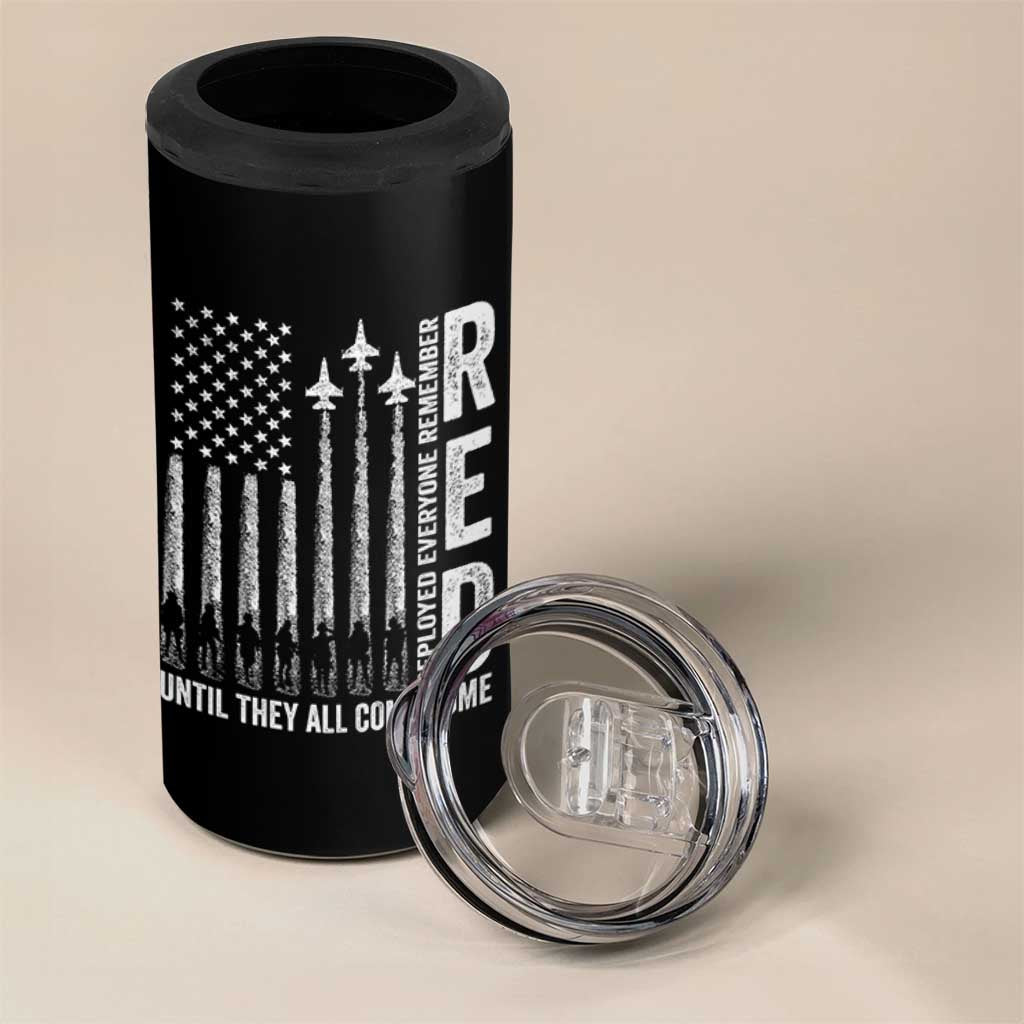 RED Friday Remember Everyone Deployed 4 in 1 Can Cooler Tumbler Military American Flag - Wonder Print Shop