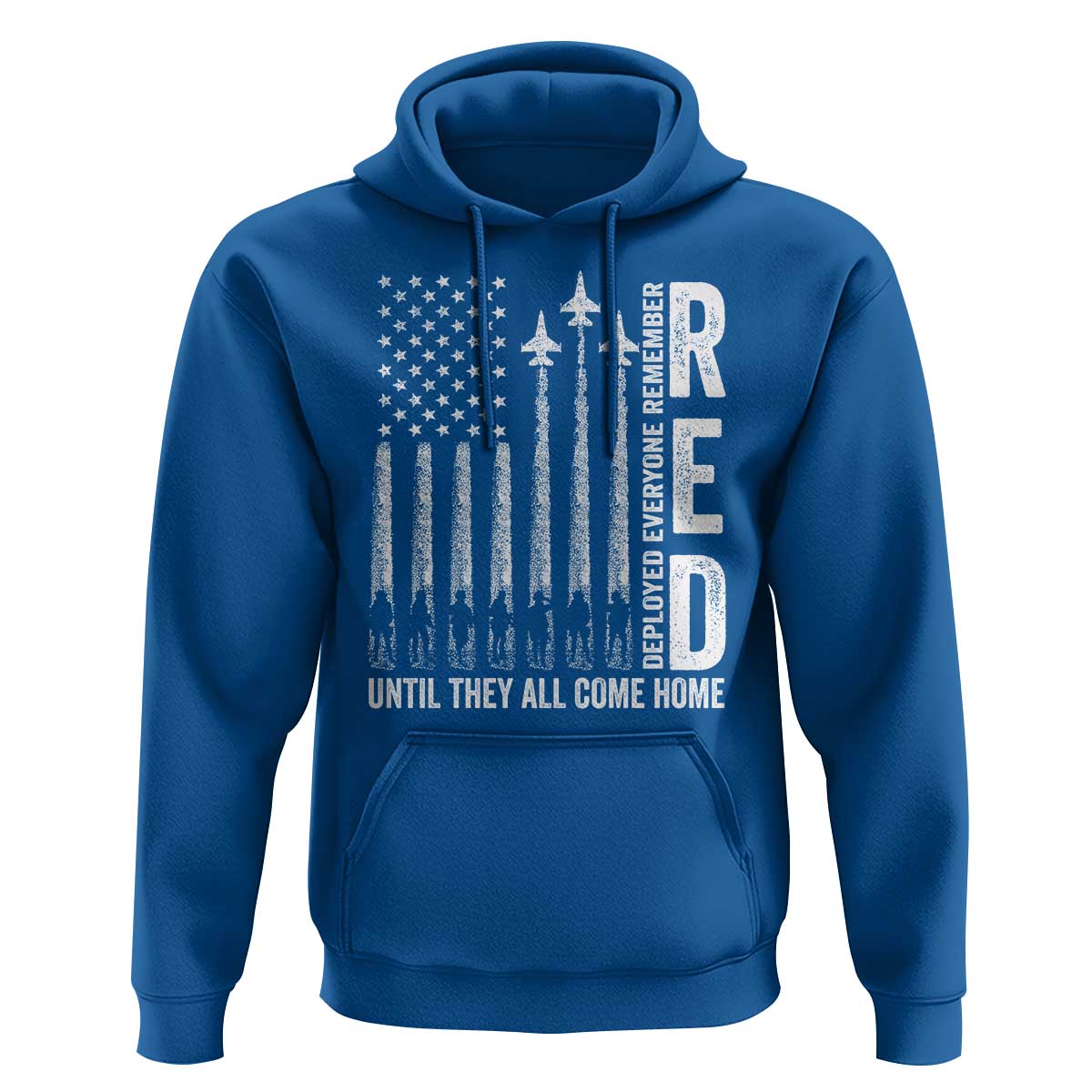 RED Friday Remember Everyone Deployed Hoodie Military American Flag - Wonder Print Shop