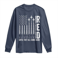 RED Friday Remember Everyone Deployed Long Sleeve Shirt Military American Flag - Wonder Print Shop