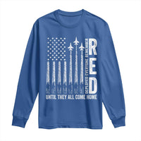RED Friday Remember Everyone Deployed Long Sleeve Shirt Military American Flag - Wonder Print Shop