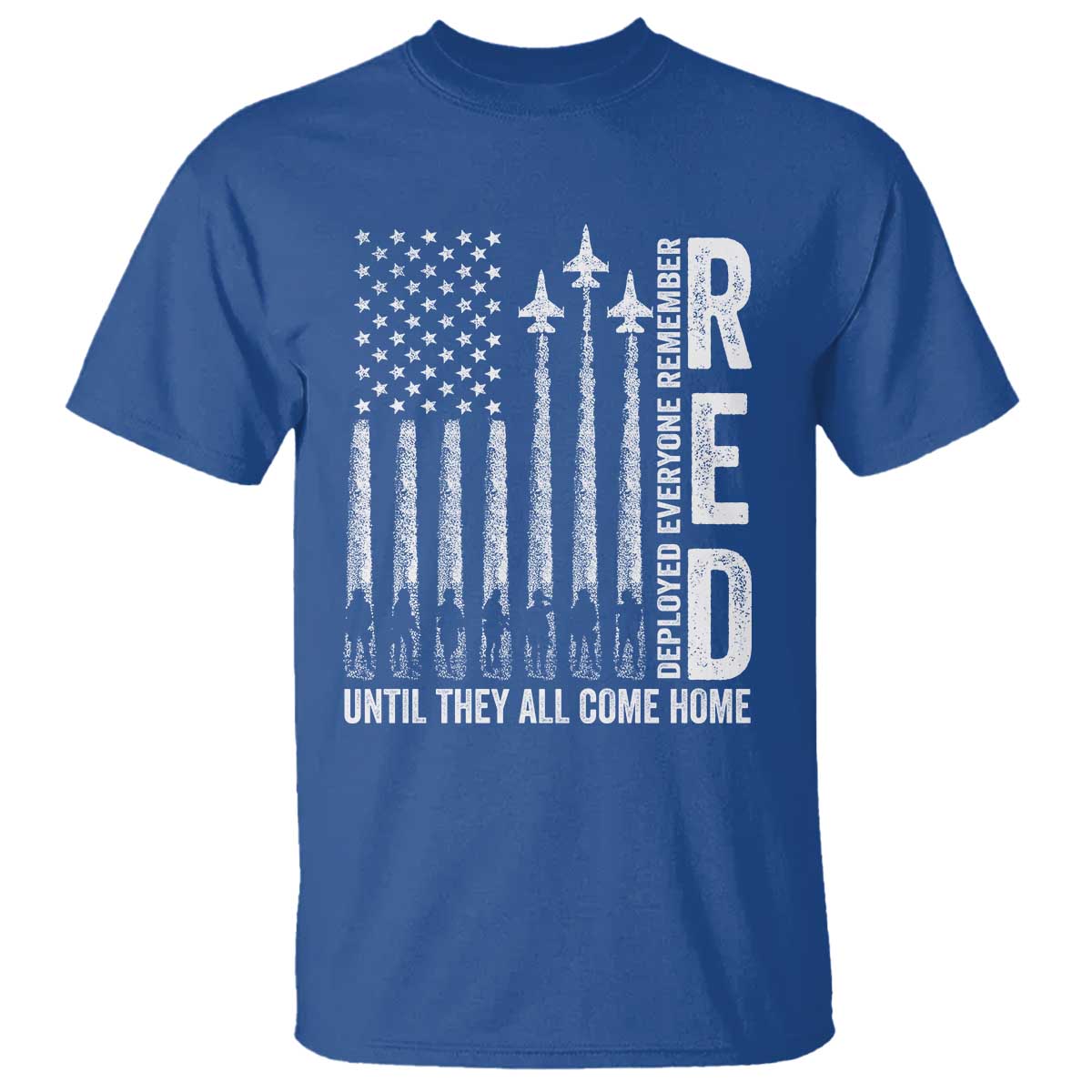RED Friday Remember Everyone Deployed T Shirt Military American Flag - Wonder Print Shop